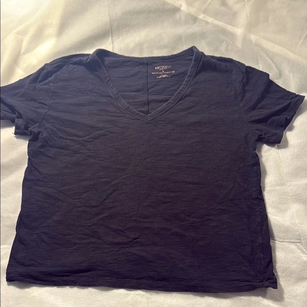 Arizona Black Boyfriend V-Neck Tee
